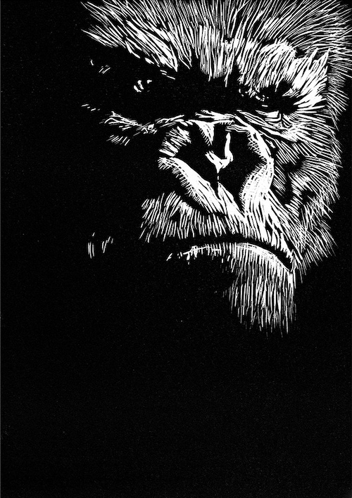 King Kong - Gravure sur bois